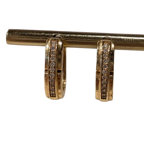 Boucles d'oreilles créoles en or jaune 18K 5.90 Grs