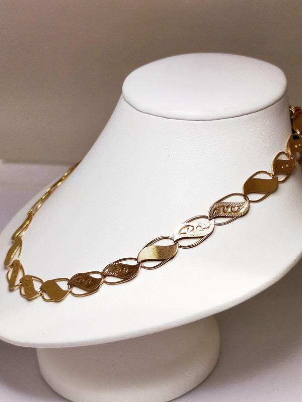 Collier Princesse en Or Jaune 18 K – Maille Fantaisie