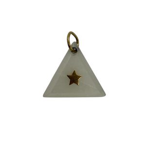 Pendentif Solitaire en Or Jaune 18K avec Pierre de Lune - 0.74g