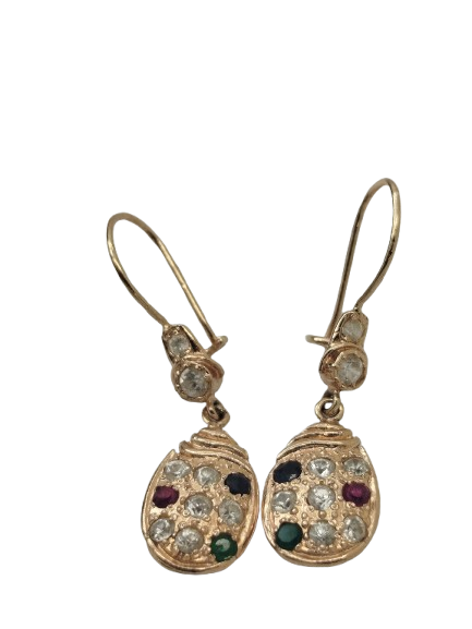 Boucles d'oreilles en or rose 18K 3.48 Grs