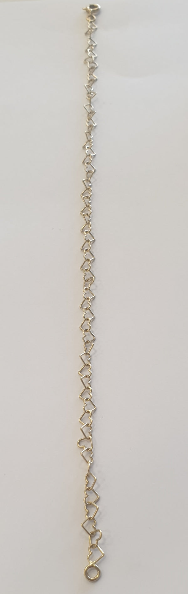 Bracelet Fantaisie Cœur Or Jaune 18k longueur - 19cm