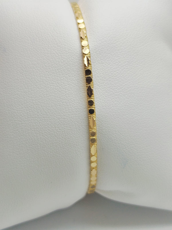 Bracelet Jonc en Or Jaune 18K  6.32 Grs