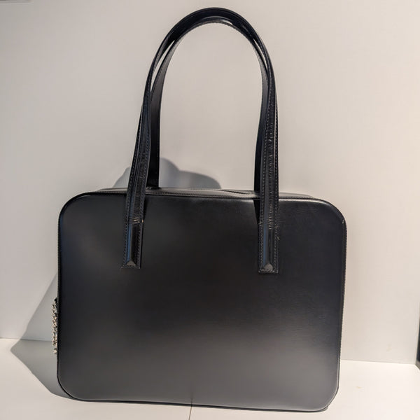 Cartier Panthère 2004 Noir Cuir Sac à Main en très Bon Etat