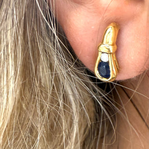 Boucles d'oreilles or jaune 18K 3.22 Grs