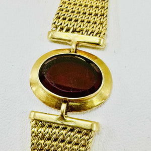 Bracelet Maille Polonaise en Or Jaune 18 Carats