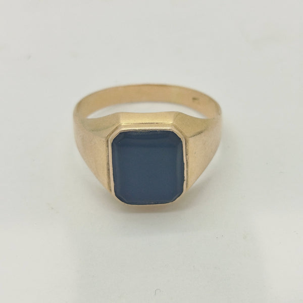 Chevalière en Or Jaune 18K 4.54 Grs - Taille 68