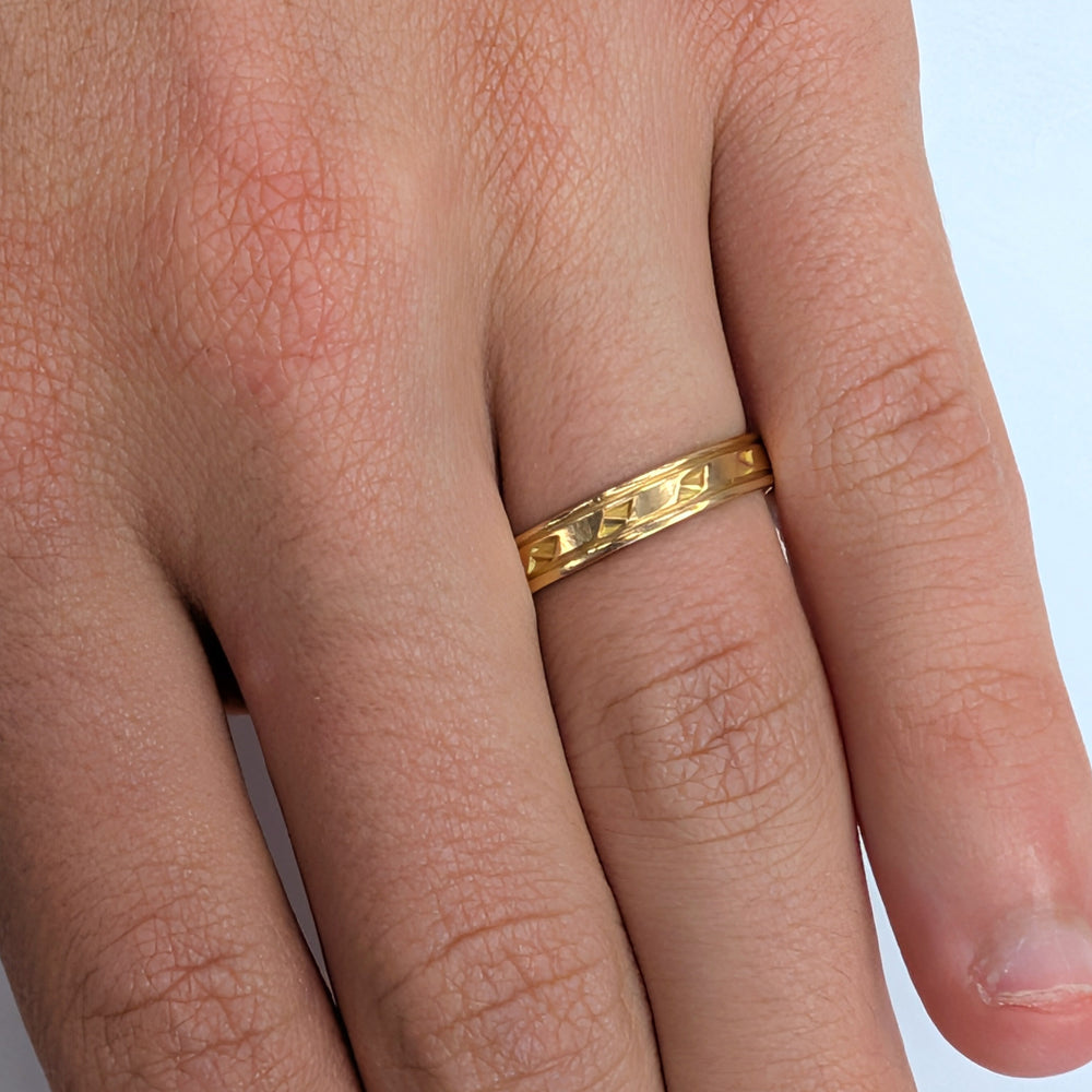 Bagues Alliance en Or Jaune 18K Taille-64