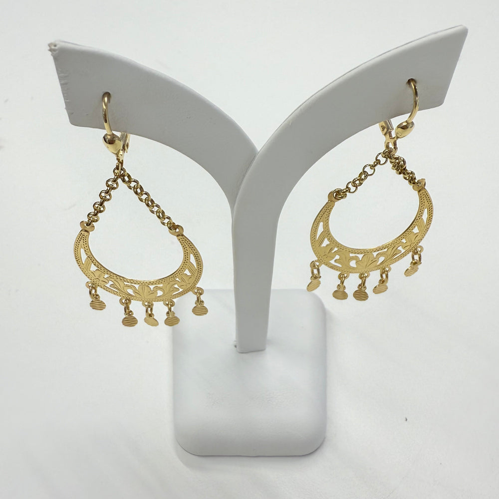 Boucles d'oreilles Savoyardes en Or Jaune 18k - 4.84 Grs