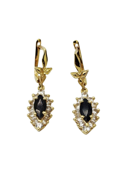 Boucles d'oreilles en or jaune 18K 6.03 Grs