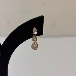 Boucles d'oreilles pendantes en or jaune 18K 1.72 Grs