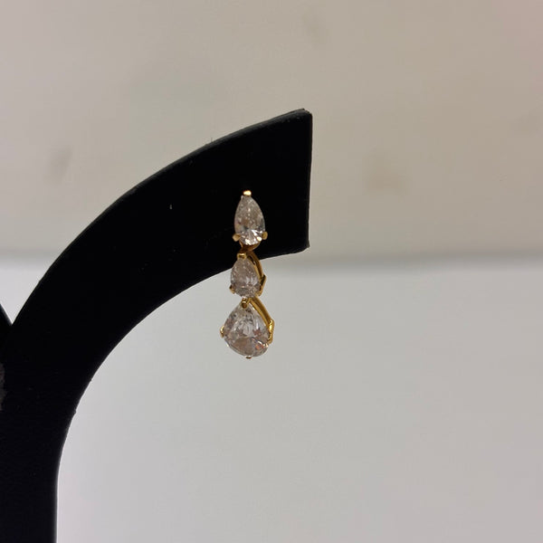 Boucles d'oreilles pendantes en or jaune 18K 1.72 Grs