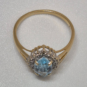 Bague Marquise en Or Jaune 18K - Taille 58