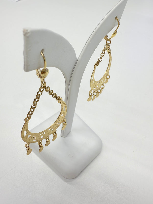 Boucles d'oreilles Savoyardes en Or Jaune 18k - 4.84 Grs