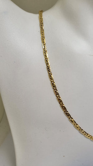 Collier Princesse en Or Jaune 18k, Maille Marine - 12.65 Grs