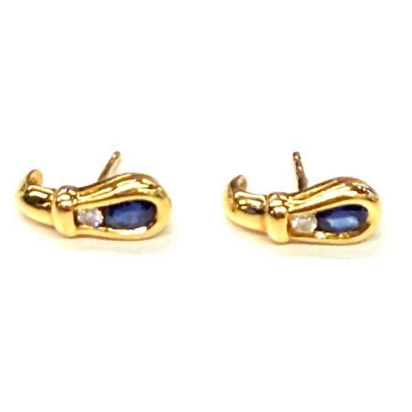 Boucles d'oreilles or jaune 18K 3.22 Grs