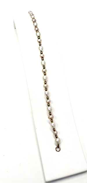 Bracelet Perle Or Jaune 18k - 4.60 Grs