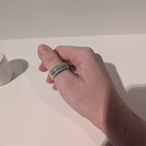 Bague Baguette en Or Jaune avec 28 Diamants - T 60