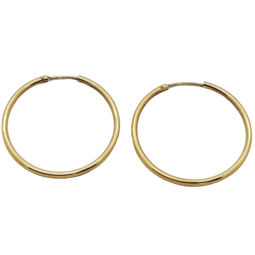 Boucles d'oreilles créoles en Or Jaune 18K 2.85 Grs