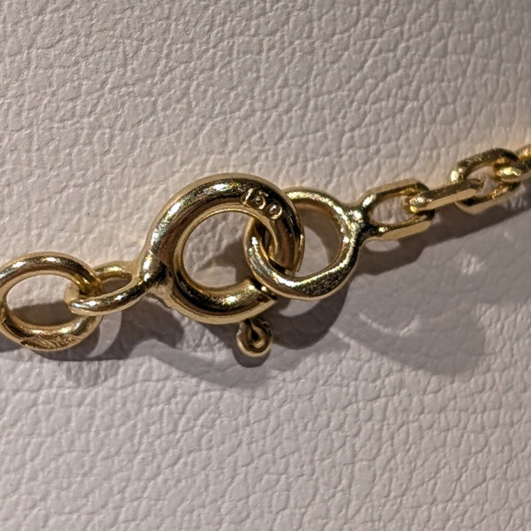 Collier Matinée en Or Jaune 18 Carats avec Maille Jaseron - 8.43 Grs