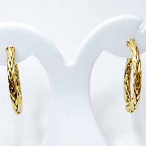 Boucles d'oreilles Palmier Or Jaune 18K 5.46 Grs