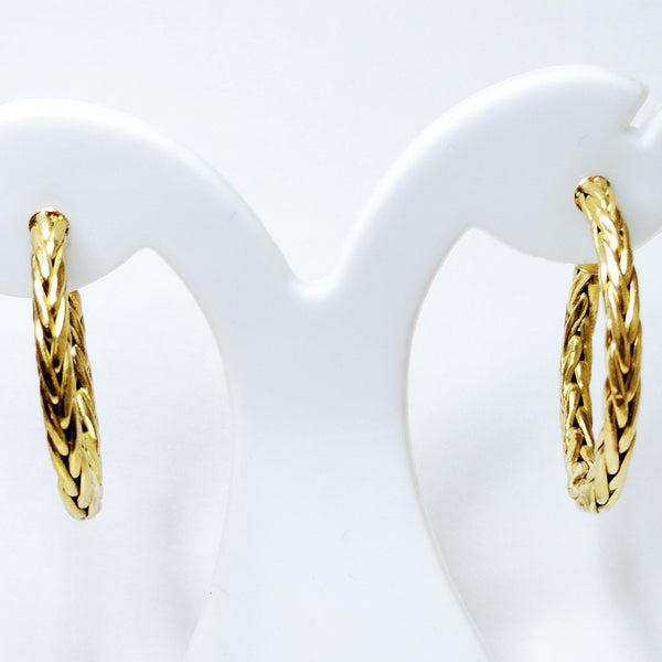 Boucles d'oreilles Palmier Or Jaune 18K 5.46 Grs