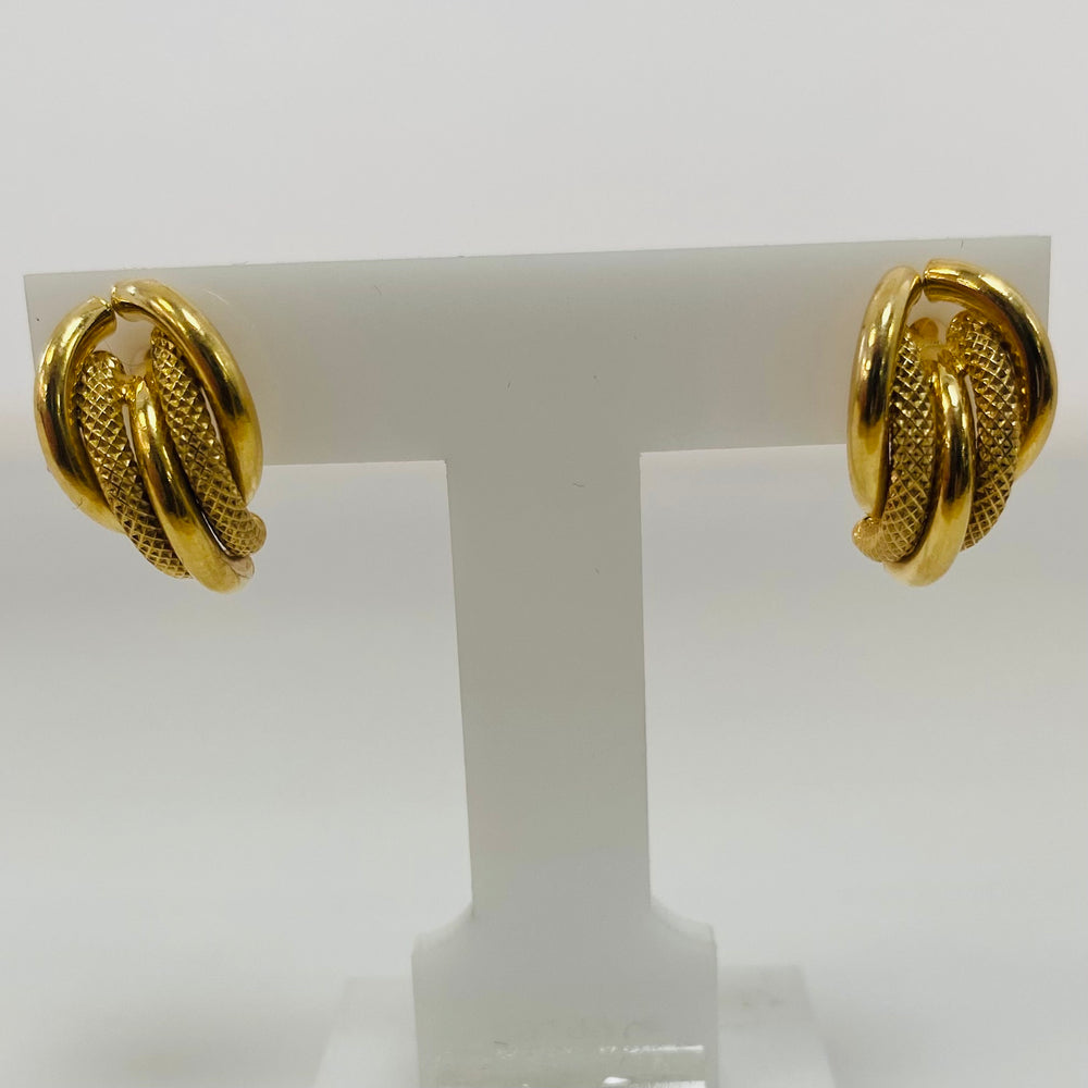 Boucles d'oreilles demi créoles en or