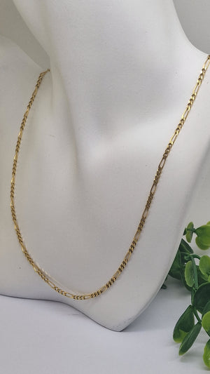 Collier Matinée en Or Jaune 18k Figaro - 11.31 Grs