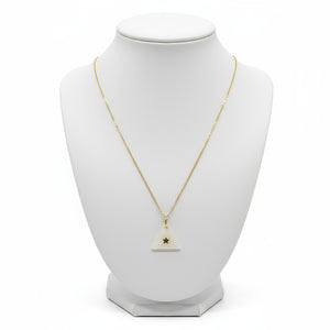 Pendentif Solitaire en Or Jaune 18K avec Pierre de Lune - 0.74g