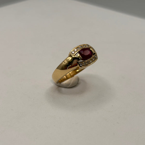 Bague en Or Jaune 18k Taille-56
