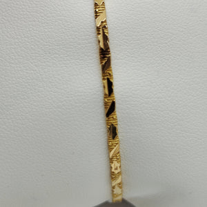 Bracelet jonc en or jaune 18K - 6.39g