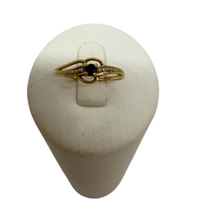 Bague en or jaune avec saphir  18K - T 53