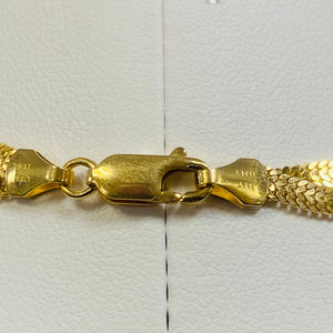Collier ras du cou torsadé en or jaune 14 carats - 9.81 Grs