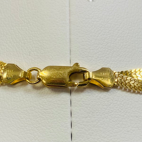 Collier ras du cou torsadé en or jaune 14 carats - 9.81 Grs
