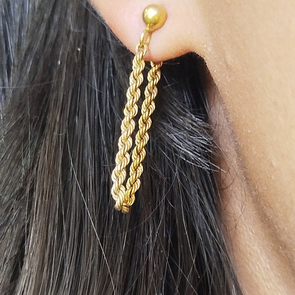 Boucles d'oreilles en or jaune 18 carats