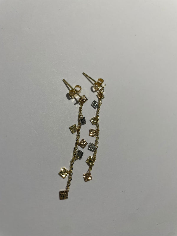 Boucles d'oreilles pendantes en or jaune 18K 1.89 Grs