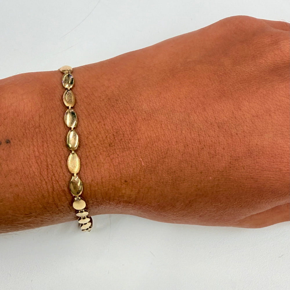 Bracelet en Or Jaune 18 Carats à Maillons Ovales 18 cm
