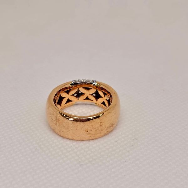 Bague en Or jaune et diamants 0.76 carat T.54