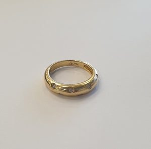 Bagues Fantaisie en  Or Jaune 18 K avec Diamants - 4.85 Grs