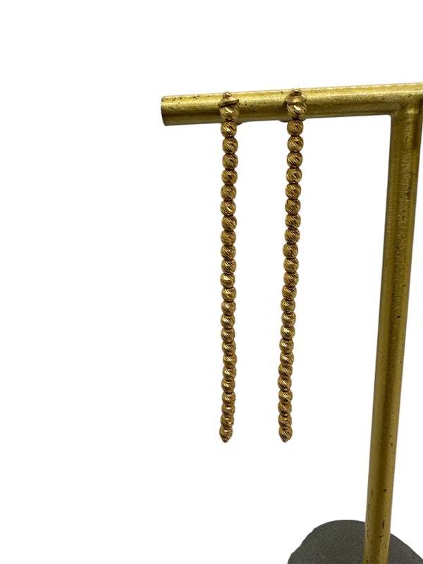 Boucles d'oreilles pendantes en or jaune 18 carats