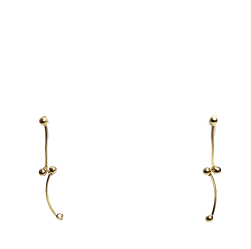 Boucles d'oreilles en or jaune 18K 1.99 Grs