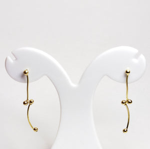 Boucles d'oreilles en or jaune 18K 1.99 Grs