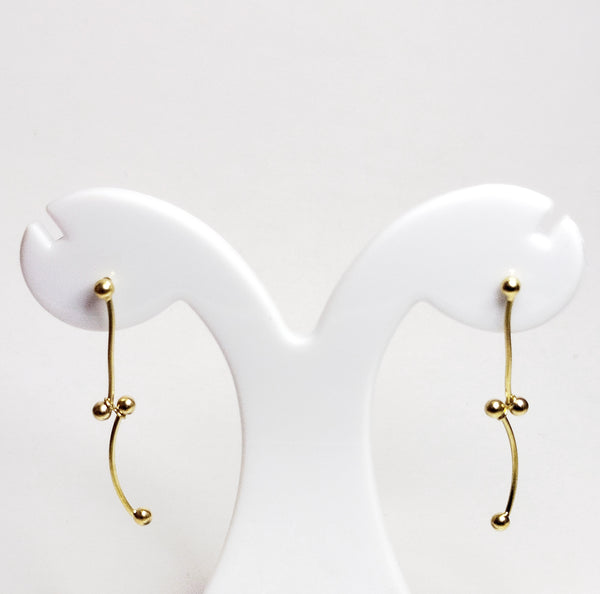 Boucles d'oreilles en or jaune 18K 1.99 Grs