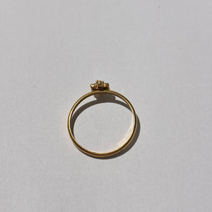 Bague en or jaune avec oxyde de zirconium 18K - T 56