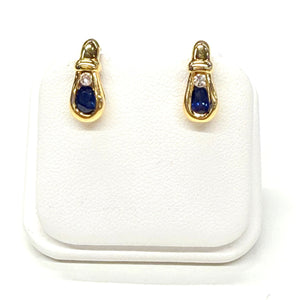 Boucles d'oreilles or jaune 18K 3.22 Grs