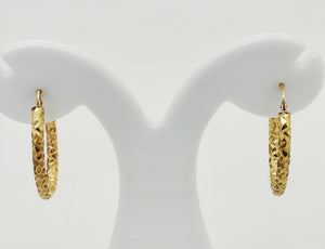 Boucles d’oreilles créoles en or jaune 18 carats 2.87 Grs