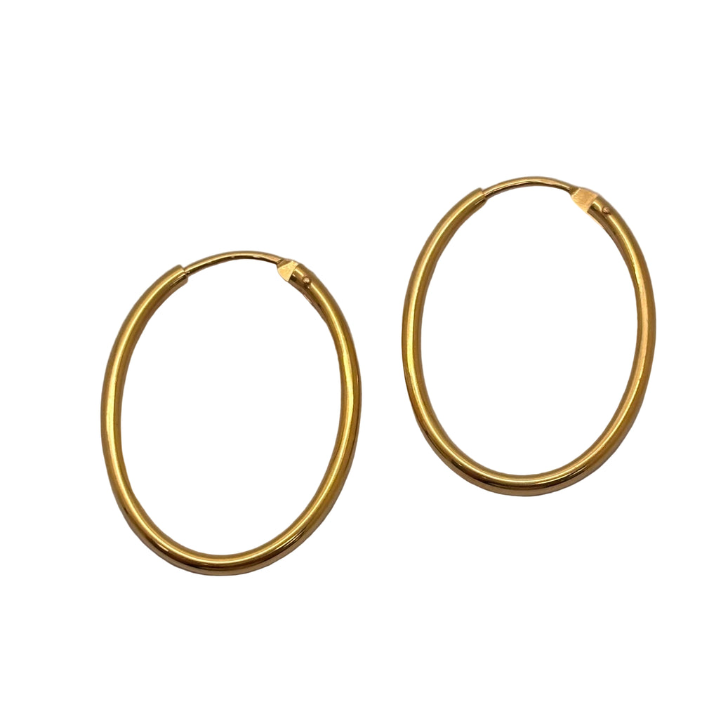 Boucles d’Oreilles Créoles et Demi-Créoles en Or Jaune 18 Carats