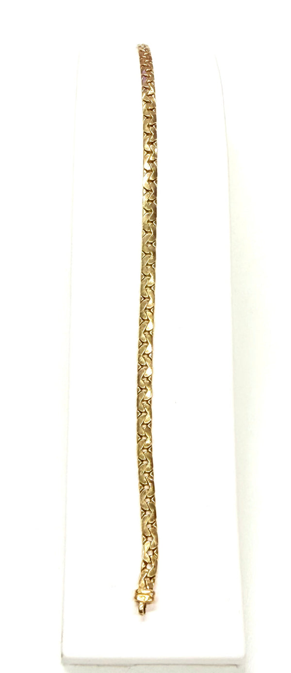 Bracelet Maille Haricot en Or Jaune 18k - 4.18g