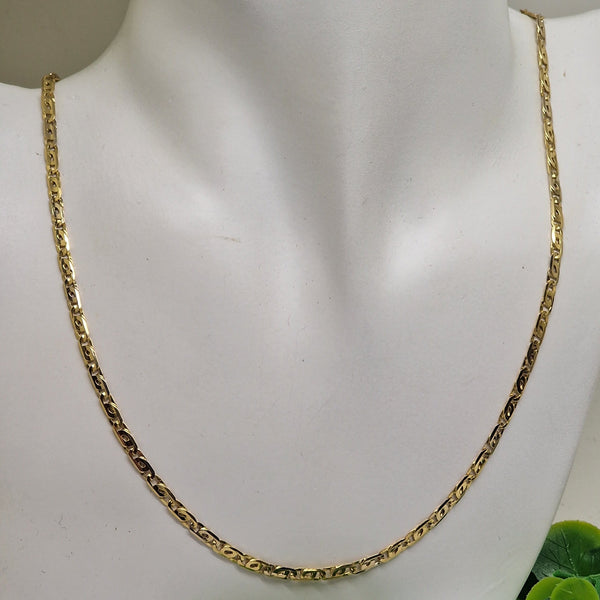 Collier Princesse en Or Jaune 18k, Maille Marine - 12.65 Grs