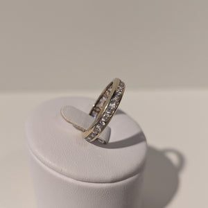 Bague tour complet en or jaune avec oxydes de zirconium  14K - T 58