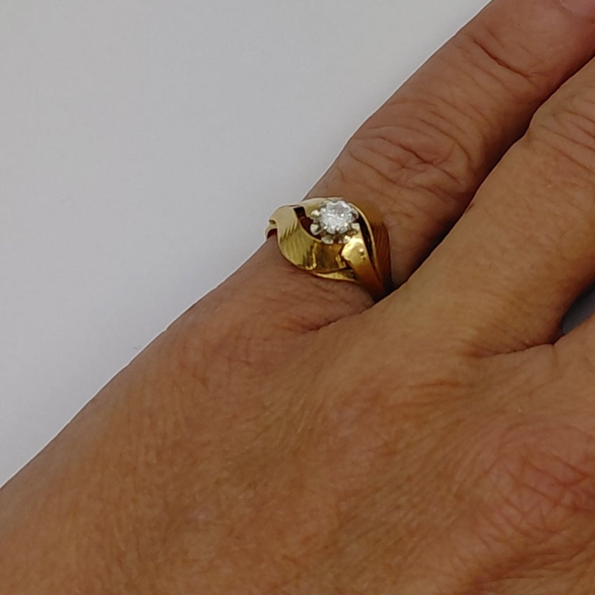 Bague Or Jaune 18k Taille-54